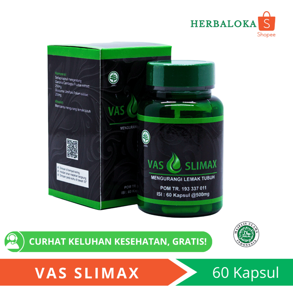 Supplement Diet Herbal Diet Langsing Slim Slimfit | Vas Slimax El Medinah 60 kapsul