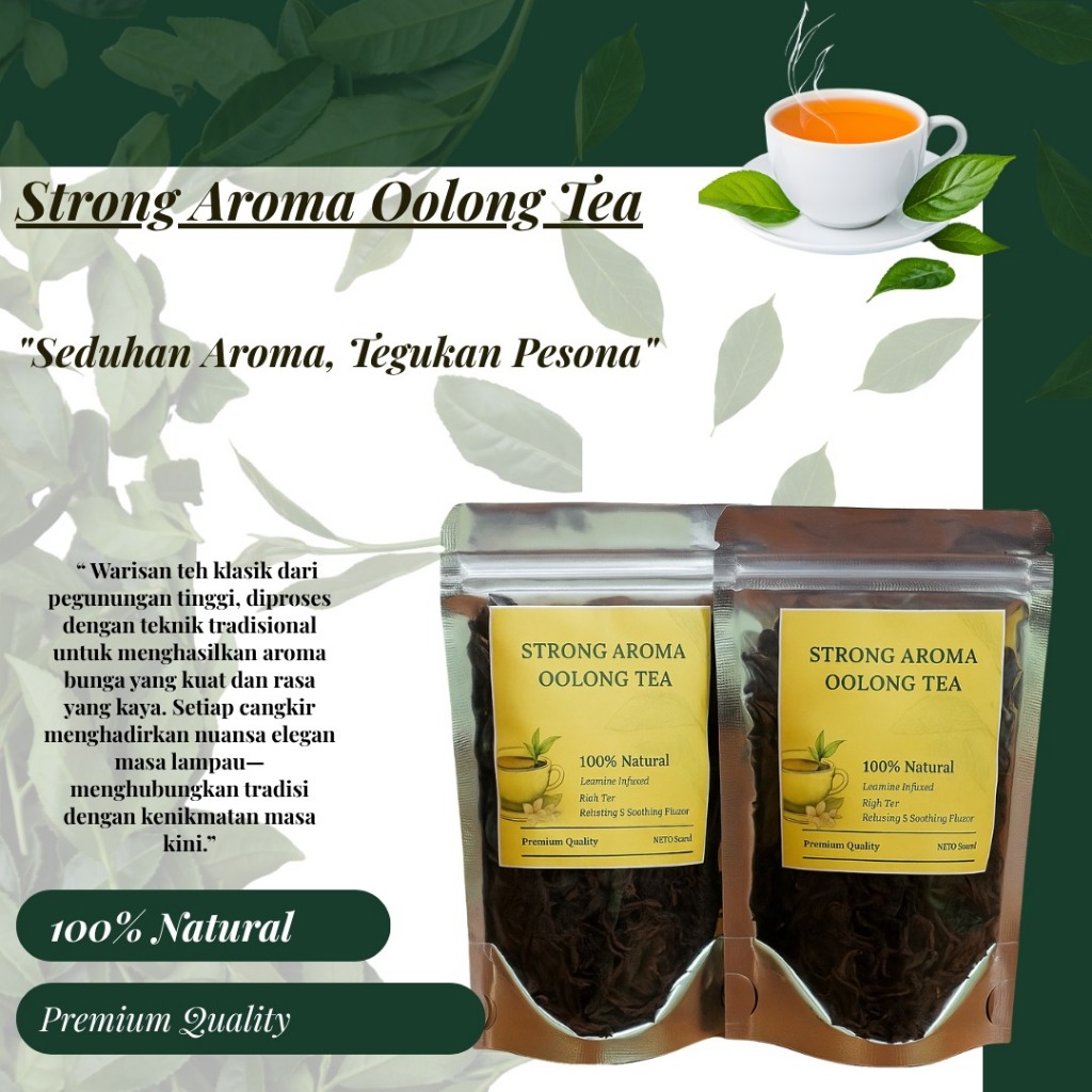 

Strong Aroma Oolong Tea 50gr/25gr Teh asli Premium