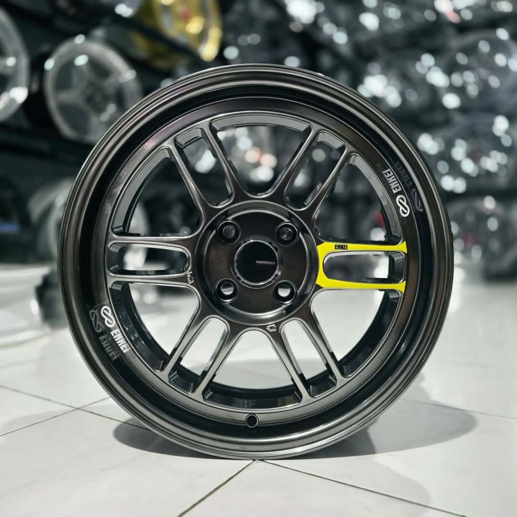 Velg Enkei Rpf1 Brand New Ring 16 Pcd 4x100 Lebar 7 Et 40 Warna Hyper Black Kondisi Baru