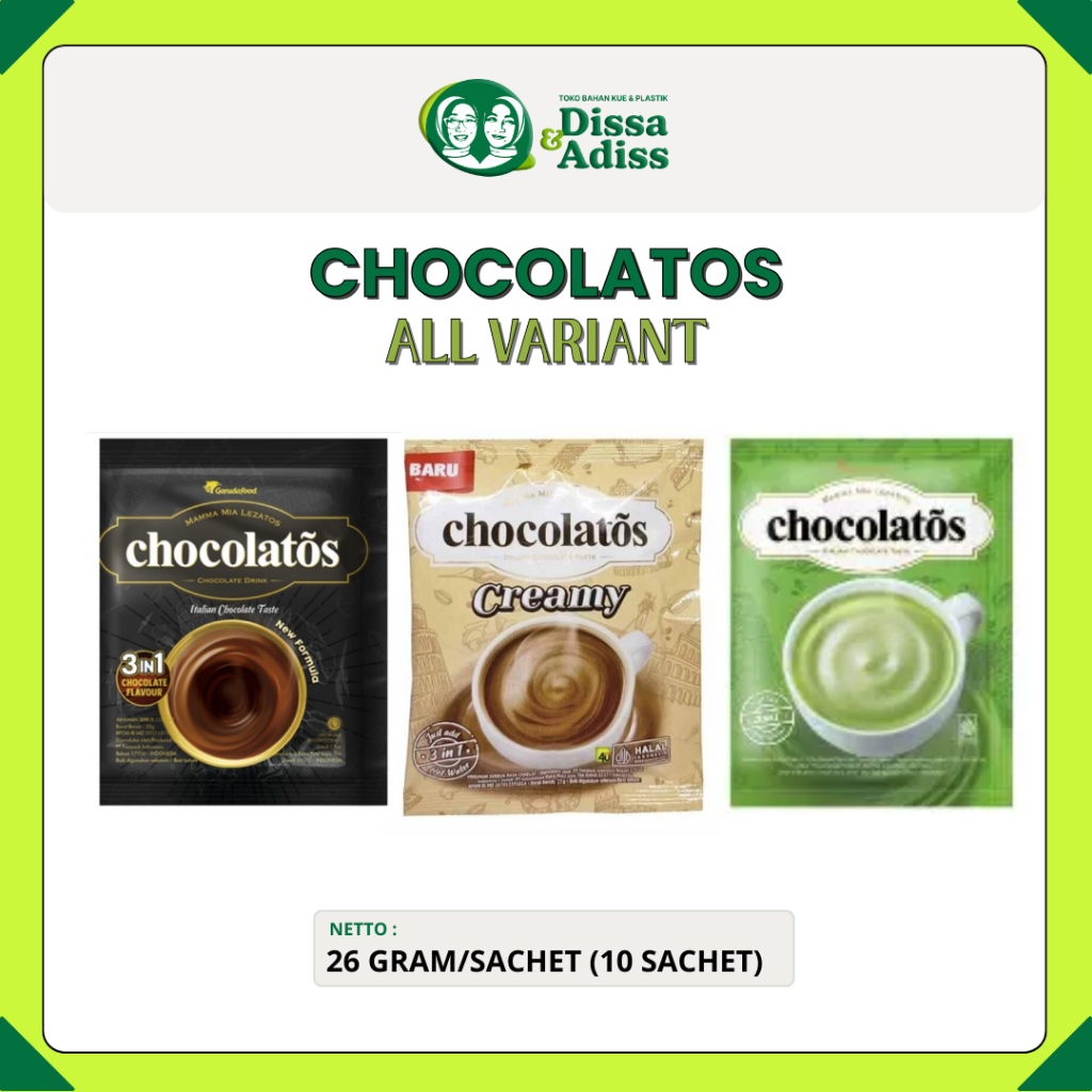 

CHOCOLATOS MINUMAN SERBUK INSTANT RENCENG @10 PCS / MINUMAN SERBUK SACHET - Tobaqdissa