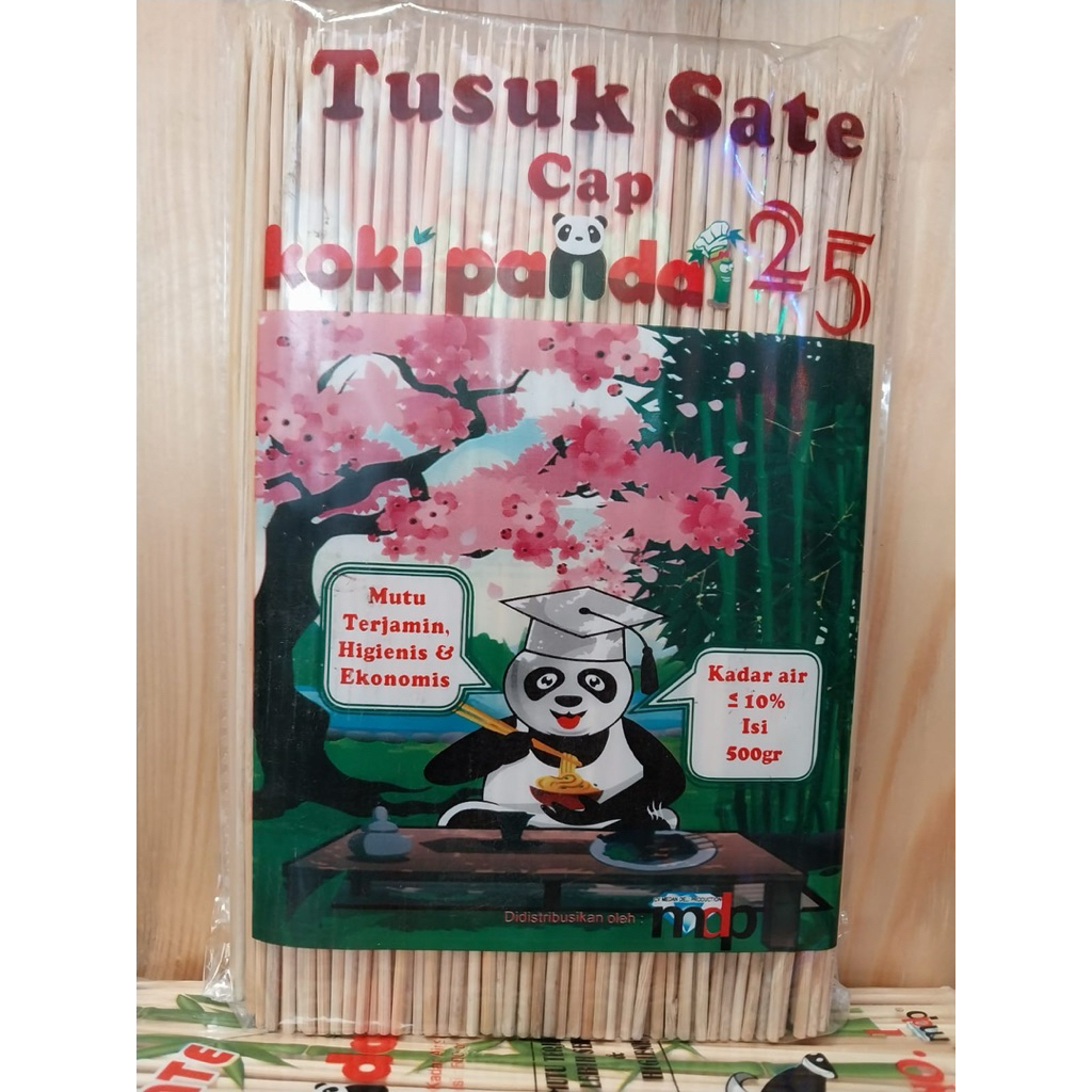Tusuk Sate Import Putih Bersih | Tusuk Sate Koki Panda (berat 500 gr)