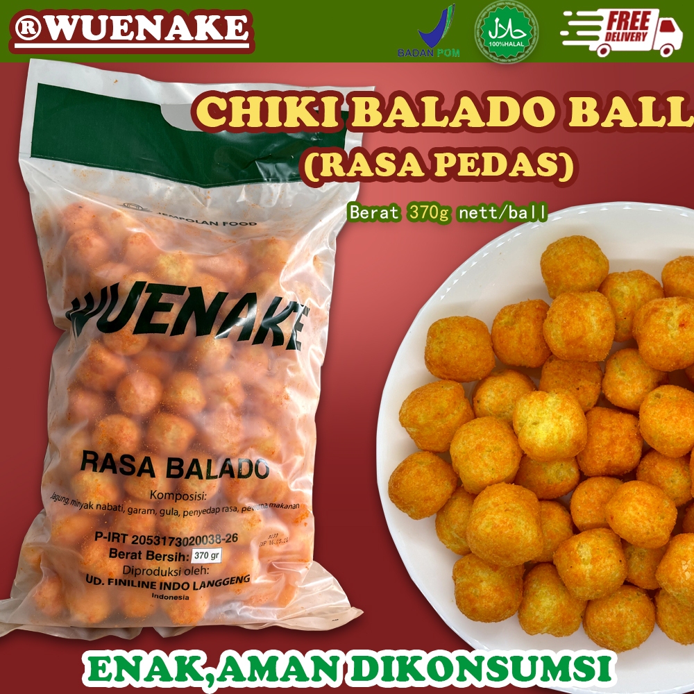 

370gram Chiki Ball Balado,Snack Ball Rasa,Rasa Pedas Enak Cikiball chiki Balls