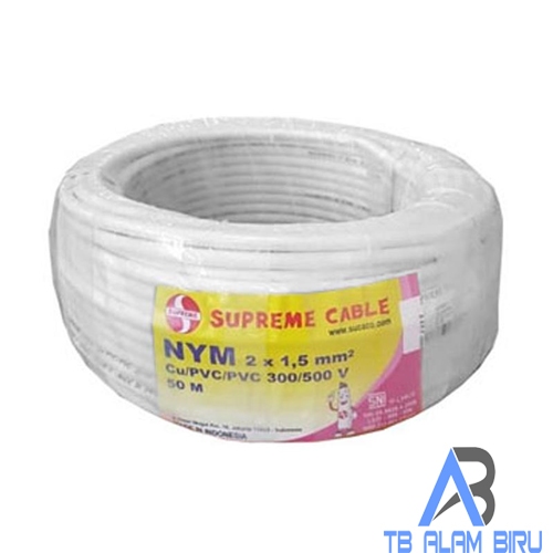 Kabel Listrik Supreme NYM 2x1,5mm Per Meter SNI