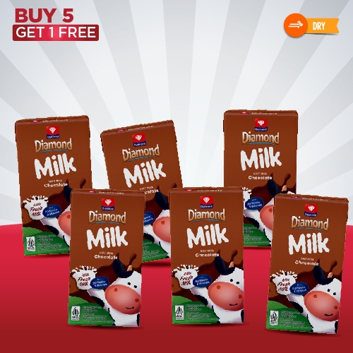 

BUY 5 FREE 1 DIAMOND MILK UHT CHOCOLATE 125 ML