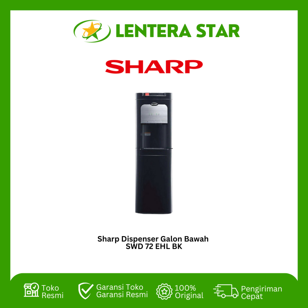 Sharp Dispenser Galon Bawah SWD 72 EHL BK SWD-72 EHL-BK