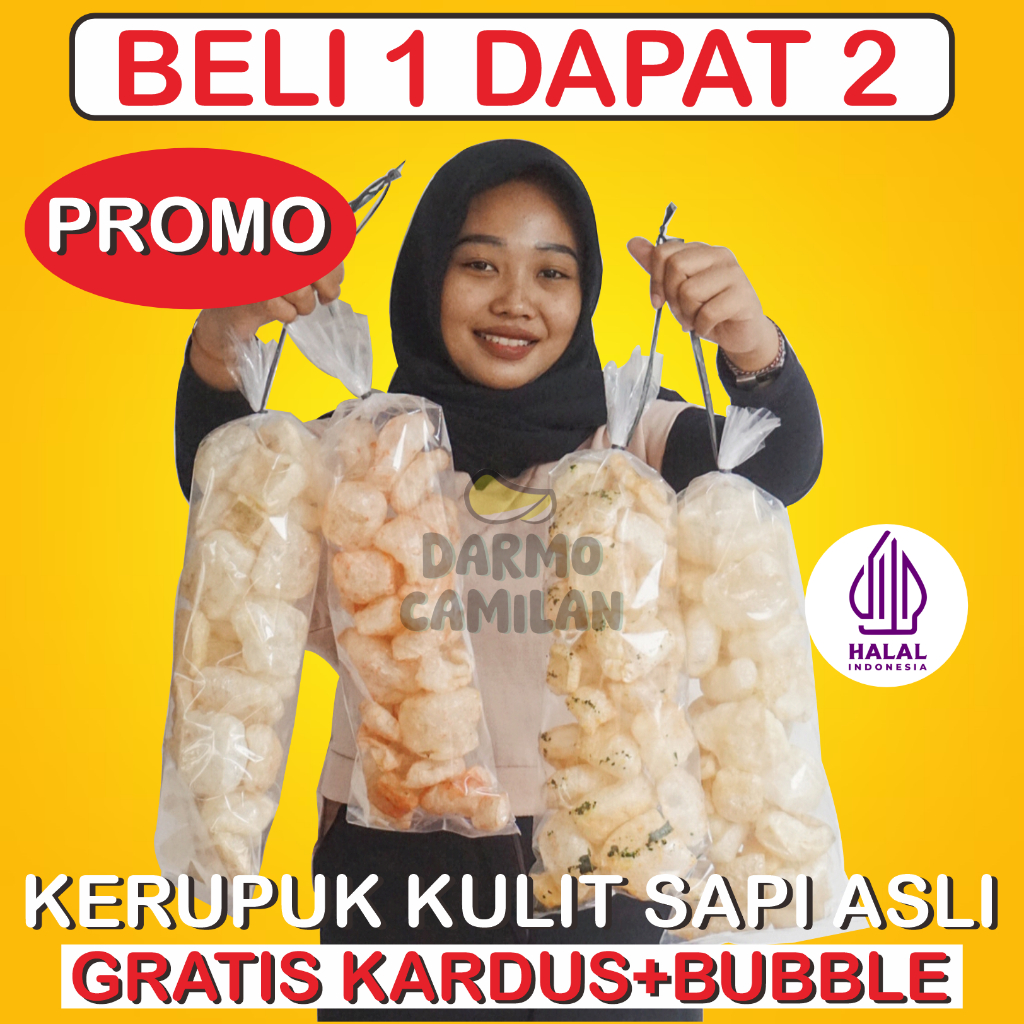 

PROMO Rambak Kulit BELI 1 DAPAT 2 Halal Sapi Asli Kerupuk Jangek Dorokdok