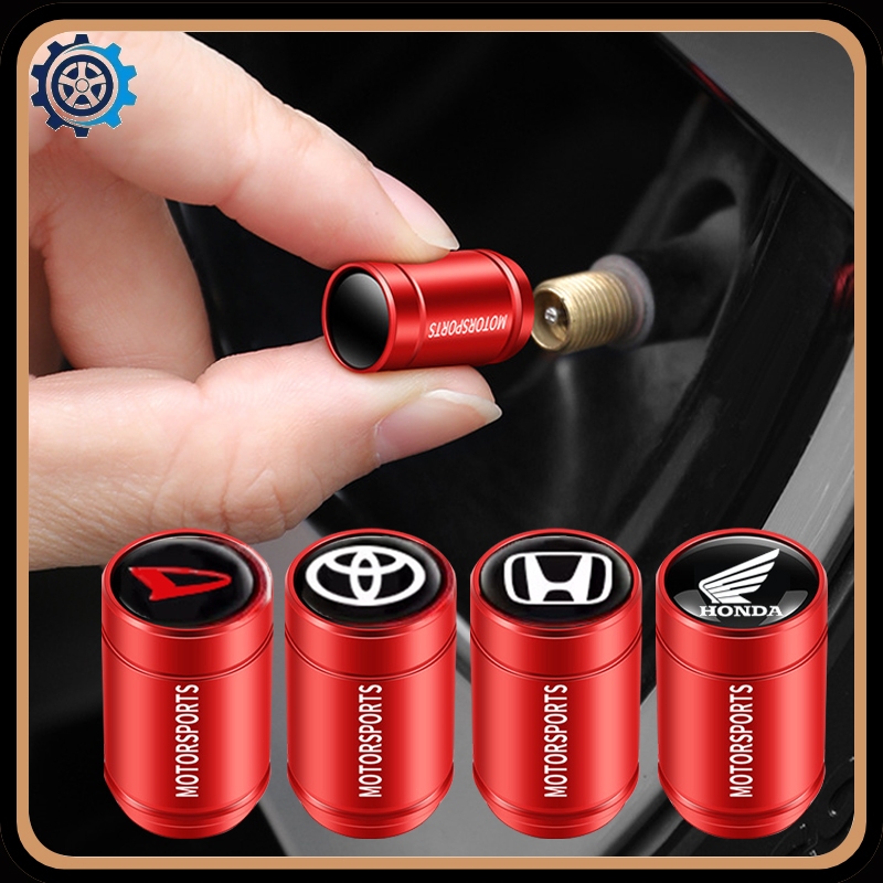 2PCS Tutup Pentil Ban Sport Alumunium Motor Mobil Sepeda Tubeless Tubetype Tutup Pentil Ban Full CNC