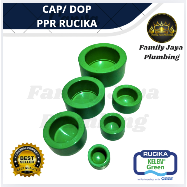 DOP / CAP PPR 20mm 1/2 Inch sampai 32mm 1 Inch RUCIKA KELEN GREEN termurah berkualitas
