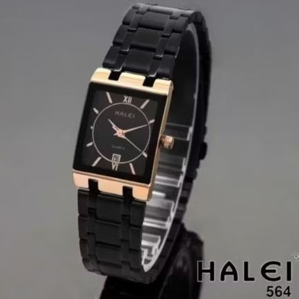 Halei Full Black 564L Jam Tangan Wanita