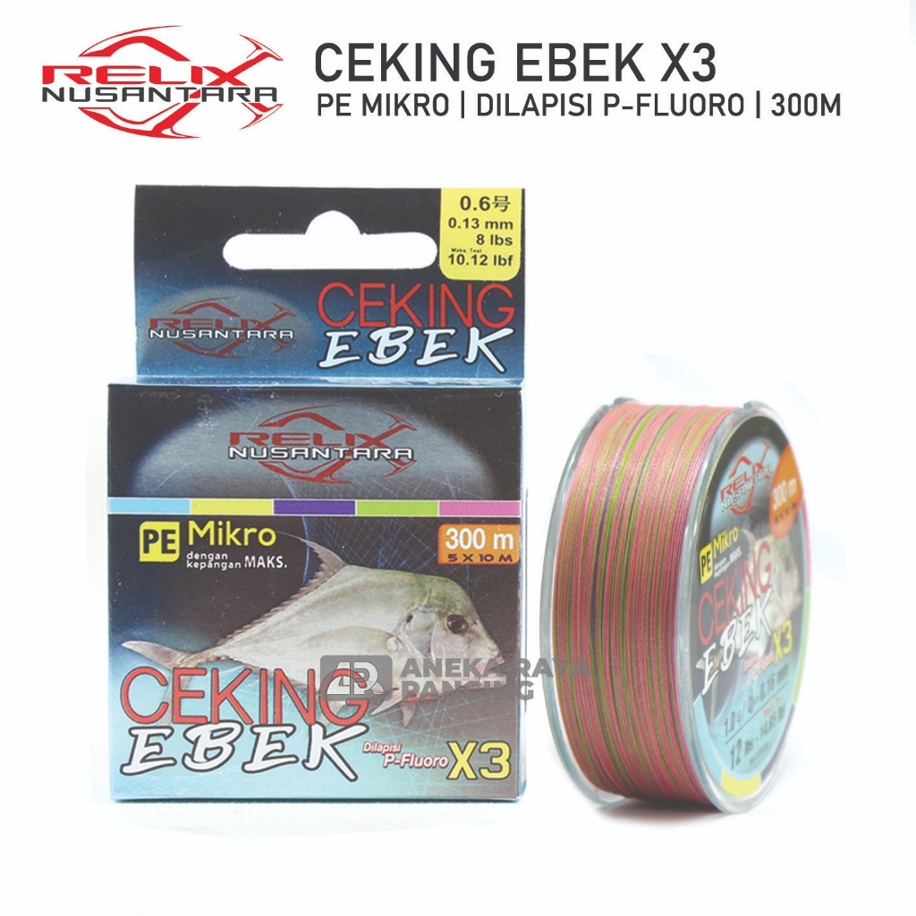 SENAR RELIX NUSANTARA CEKING EBEK 300 METER / Relix Nusantara Mikro PE / Senar PE Ultralight / PE UL