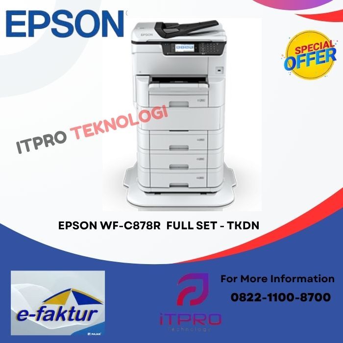 Mesin Fotocopy Scanner Printer All in One | EPSON WorkForce Pro WF-C878R - A3 Colour Multifunction P