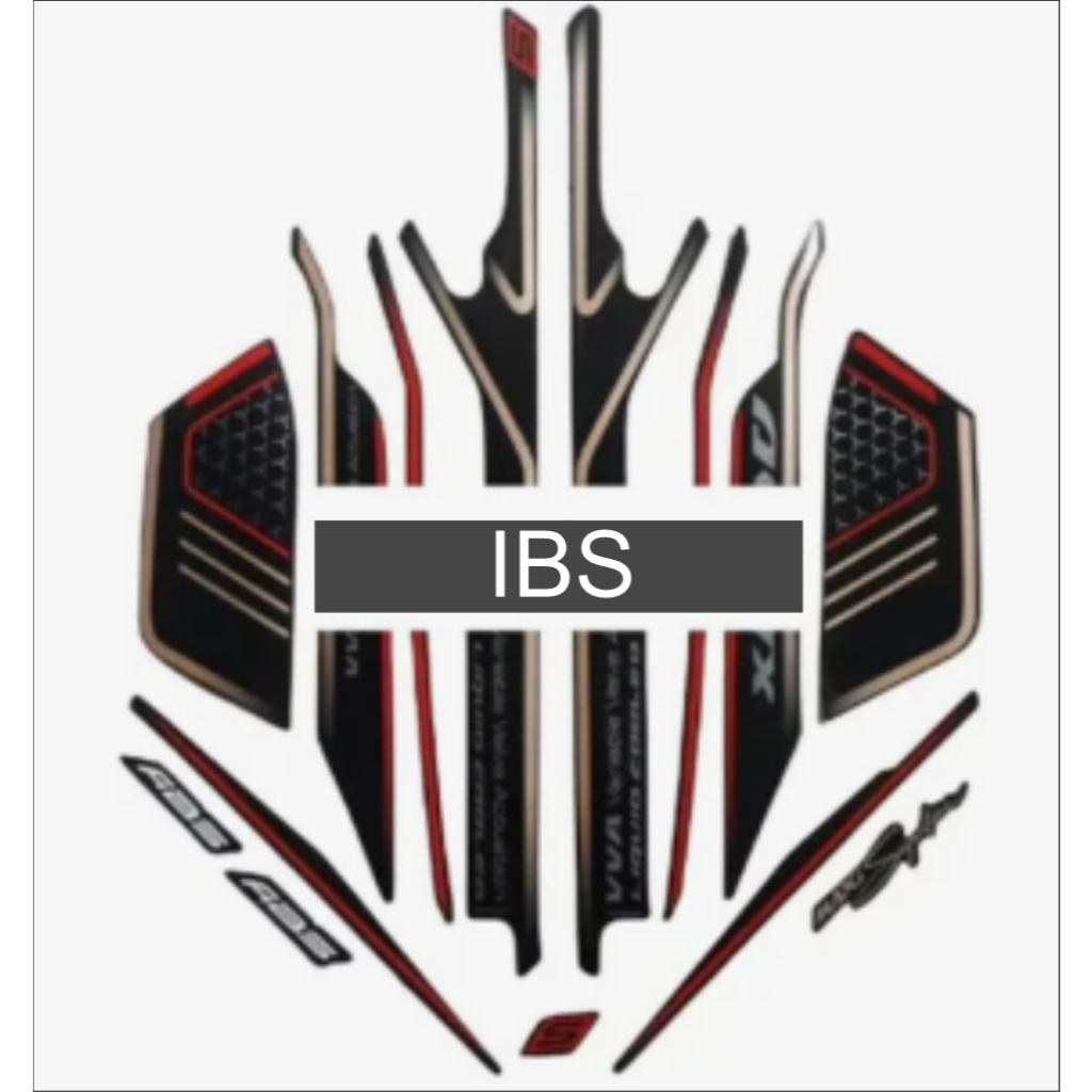 STRIPPING AEROX ABS HITAM 2023 YAMAHA