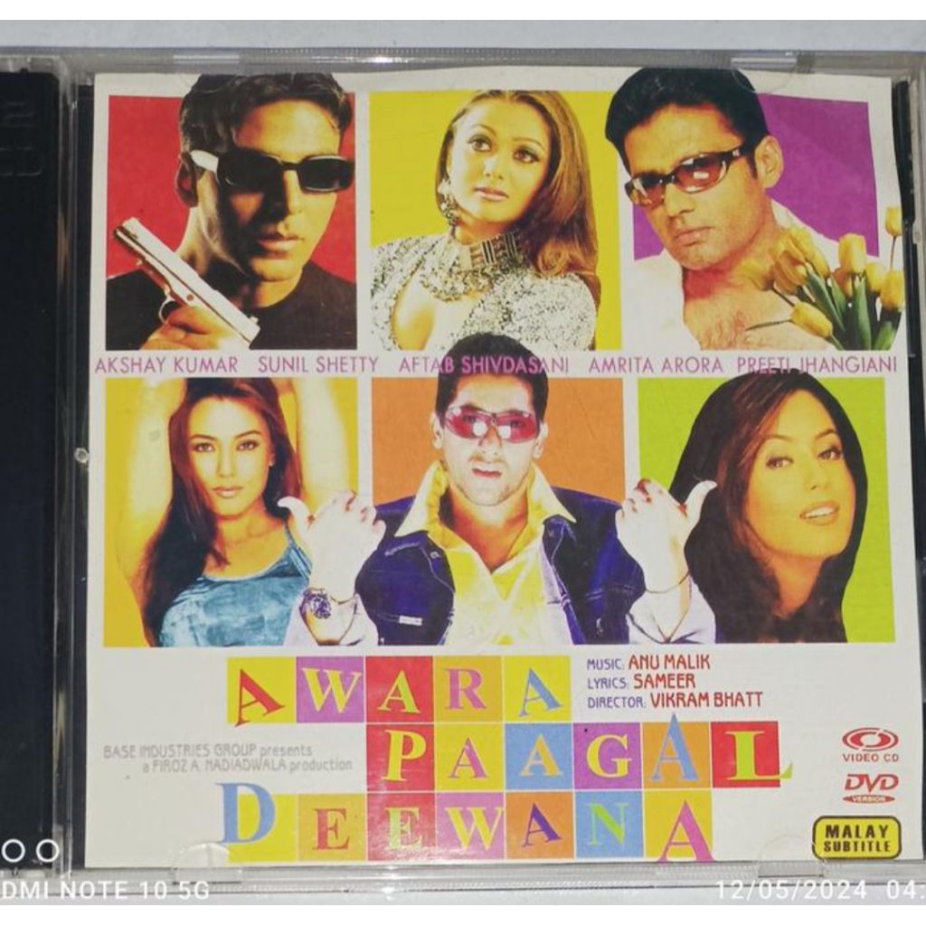 VCD INDIA BOLLYWOOD AWARA PAAGAL DEEWANA