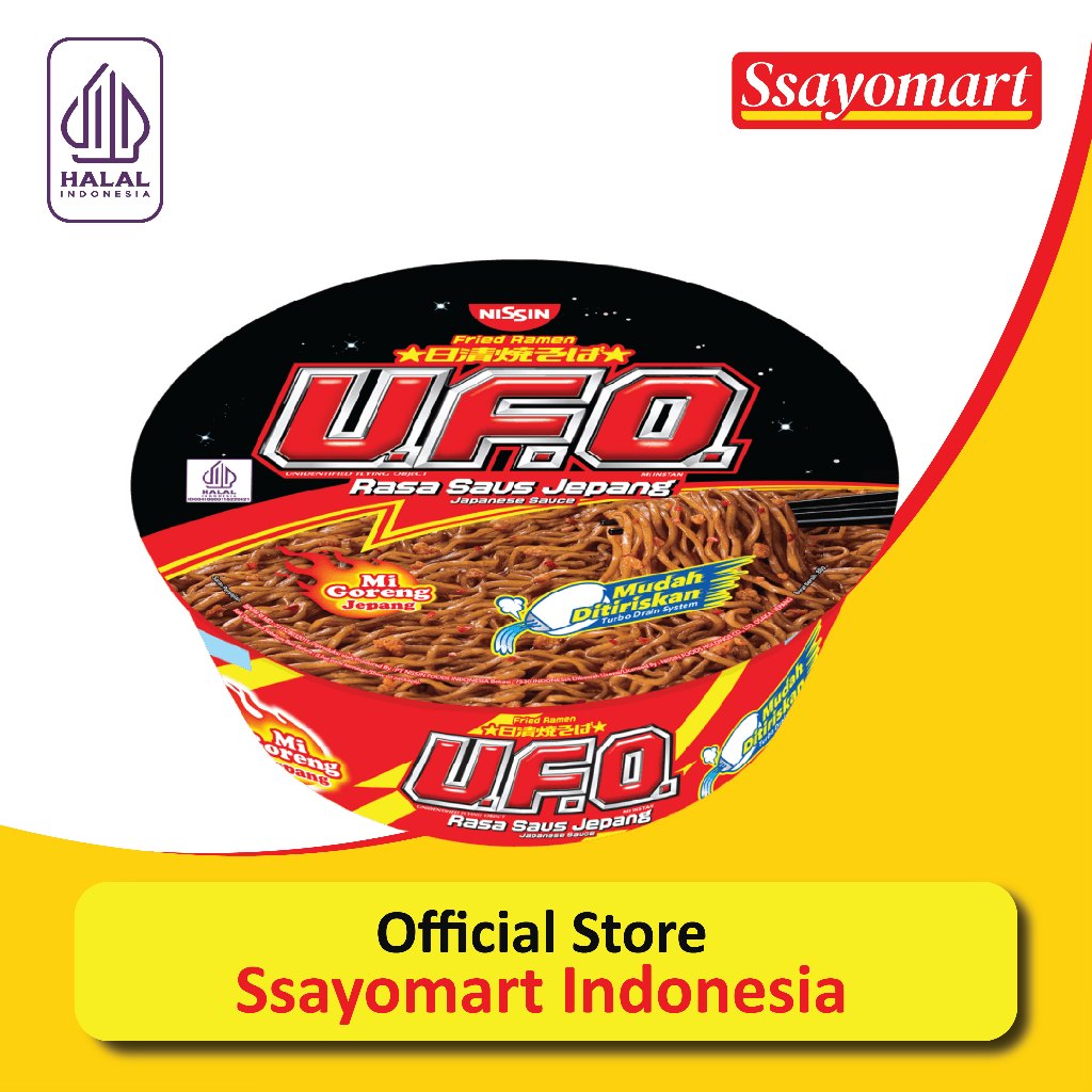 

NISSIN UFO Fried Ramen Instant Specialist 88g / Mie Goreng Saus Jepang dengan Turbo Drain System