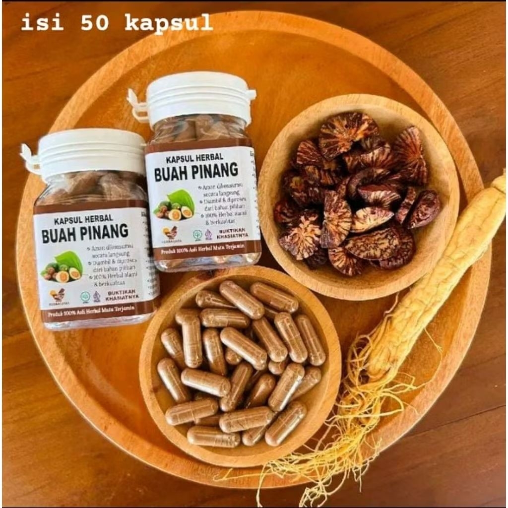 

kapsul serbuk buah pinang 100% asli