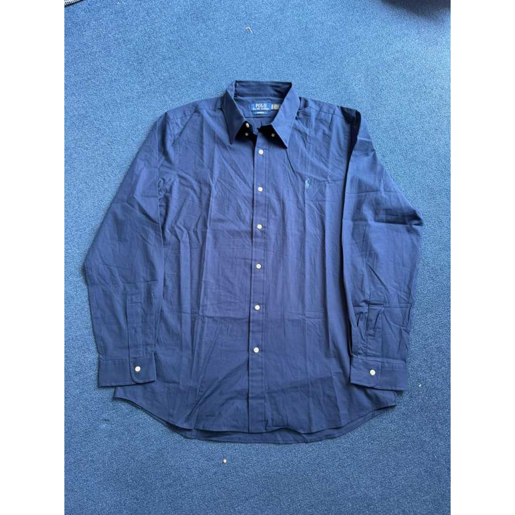 KEMEJA POLO RALPH LAUREN FORMAL COTTON NAVY