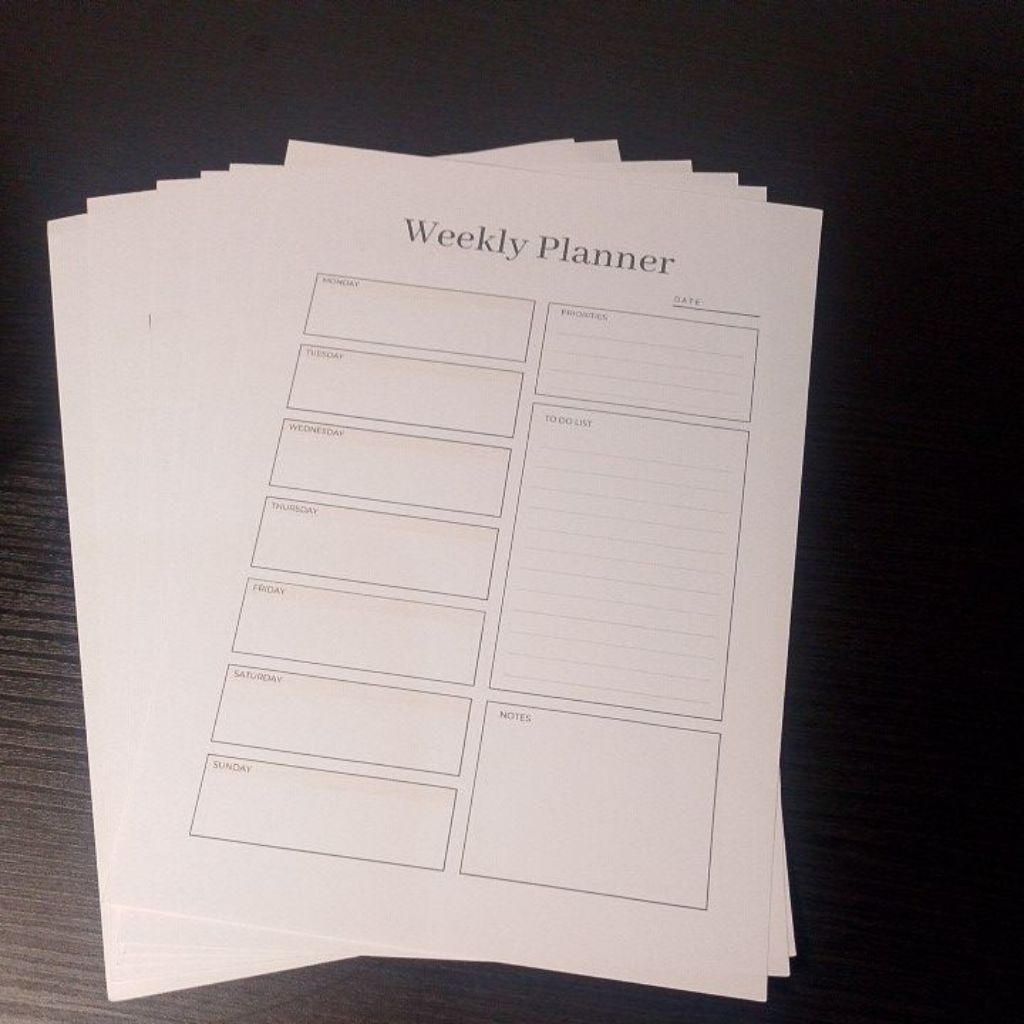 

Weekly Planner lembaran