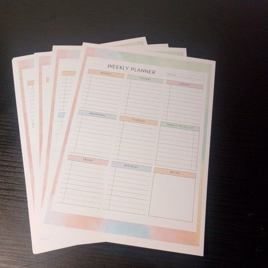 

Weekly Planner Lembaran