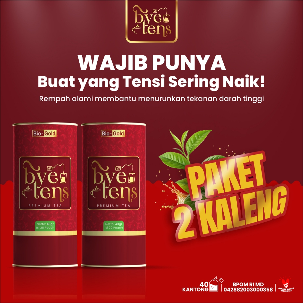 

Paket 2 Kaleng | Teh Bye Tens Bio Gold Bantu Mengatasi Hipertensi Herbal Darah Tingg, Kolesterol, Jantung BPOM
