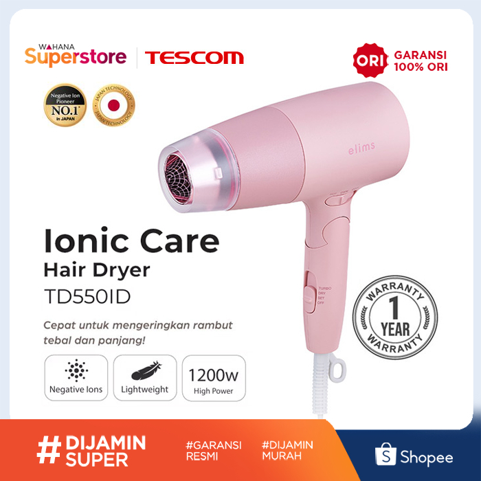 Tescom TD550ID Pengering Rambut Ionic Care