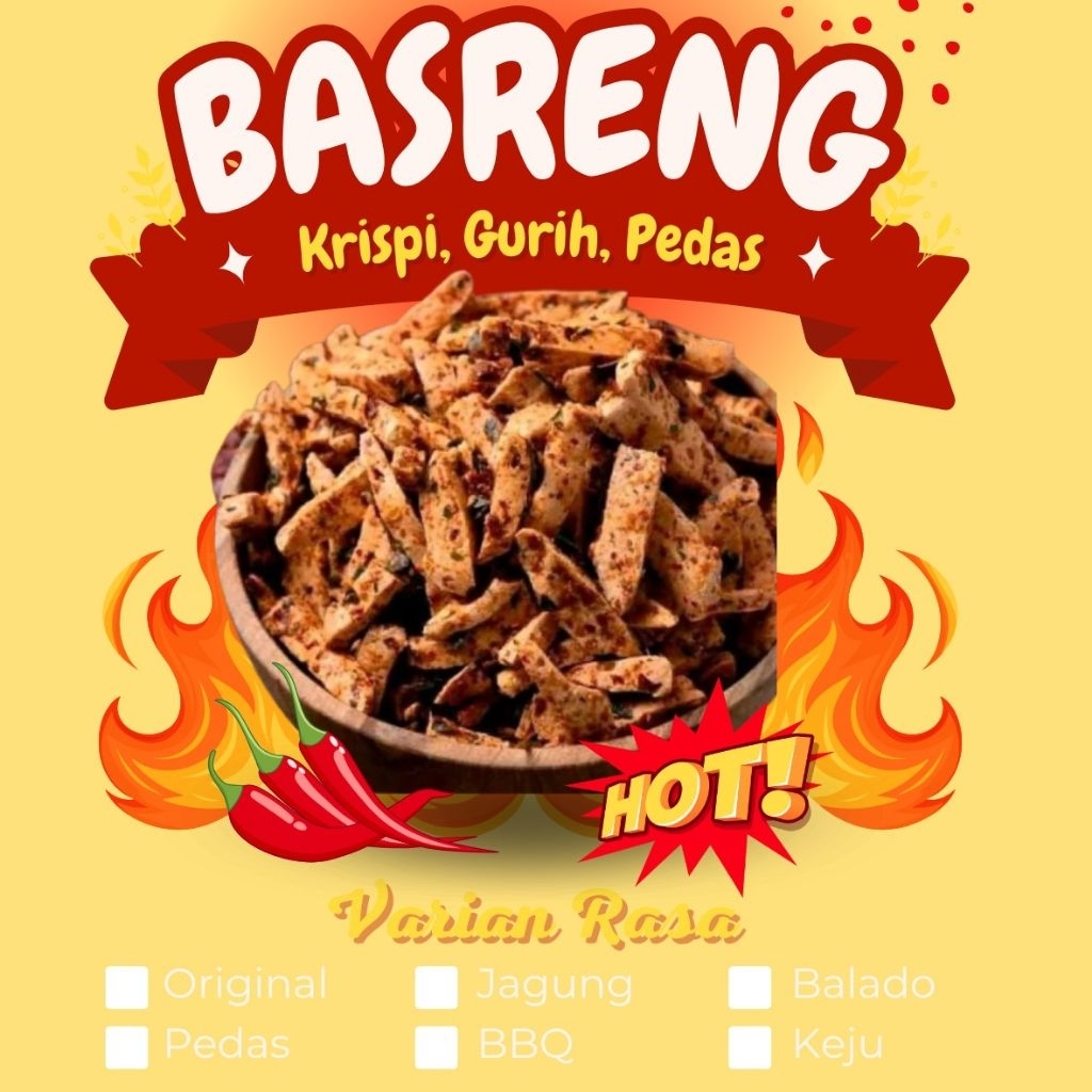 

Njajan teross Basreng 250gr | Renyah, Gurih dan Kriuk, Aneka Macam Rasa