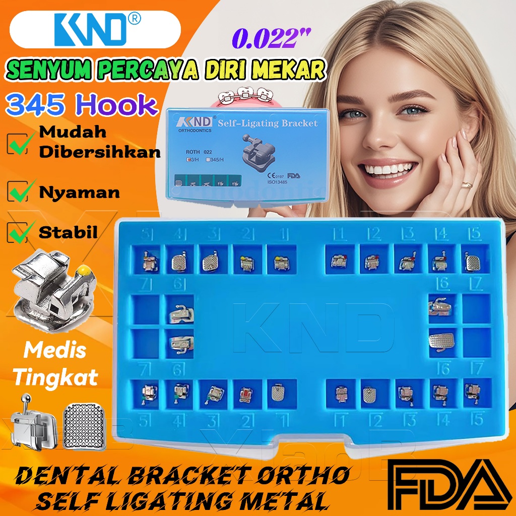 BRACKET SELF LIGATING BEHEL ROTH KND Dental Braces Ortho Kawat Gigi Damon Bracket Behel Self Ligatin