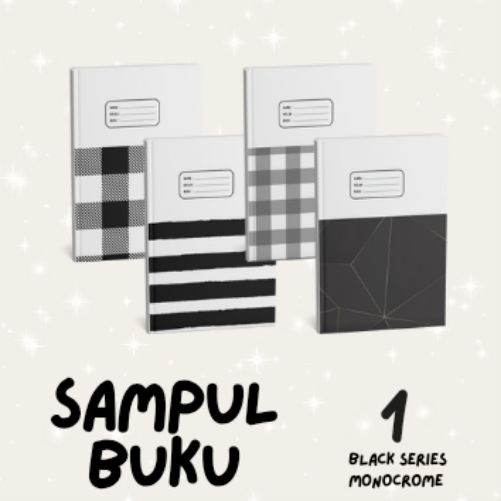 

[TERMURAH] PAPIER - SAMPUL BUKU AESTHETIC MOTIF BLACK MONOCROME SERIES - Part 1 | BIGBOSS CAMPUS | SIDU KIKI