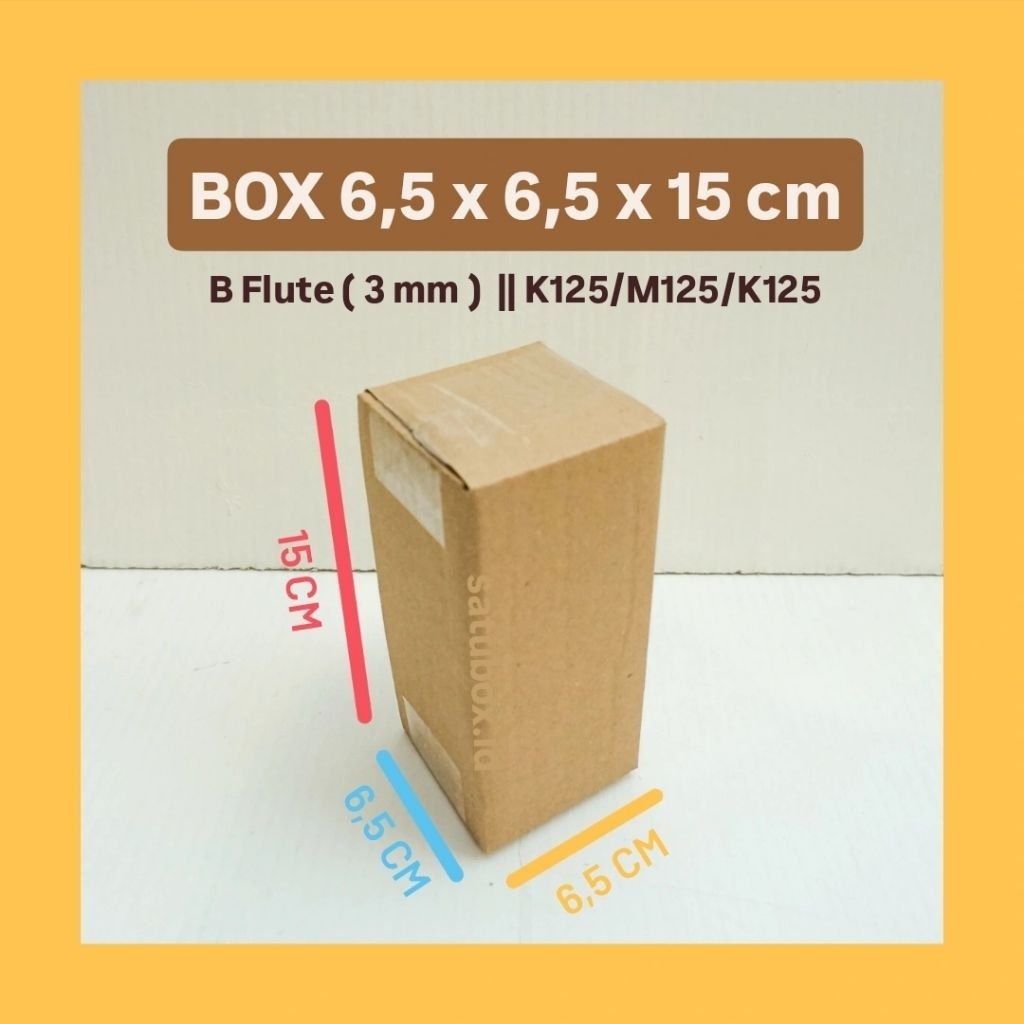 

kardus karton box polos uk. 6,5 x 6,5 x 15 cm, single wall tebal 3mm