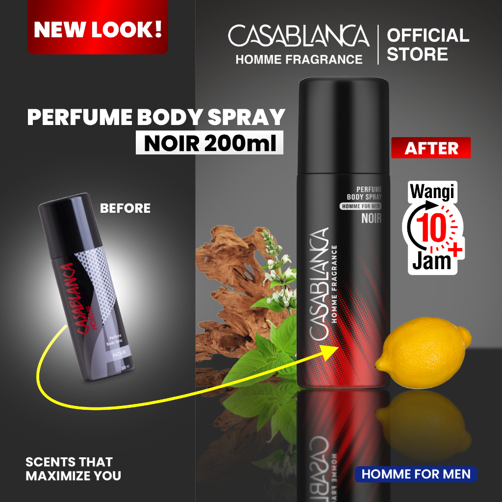 Casablanca Body Spray Noir (Black, 200ml)