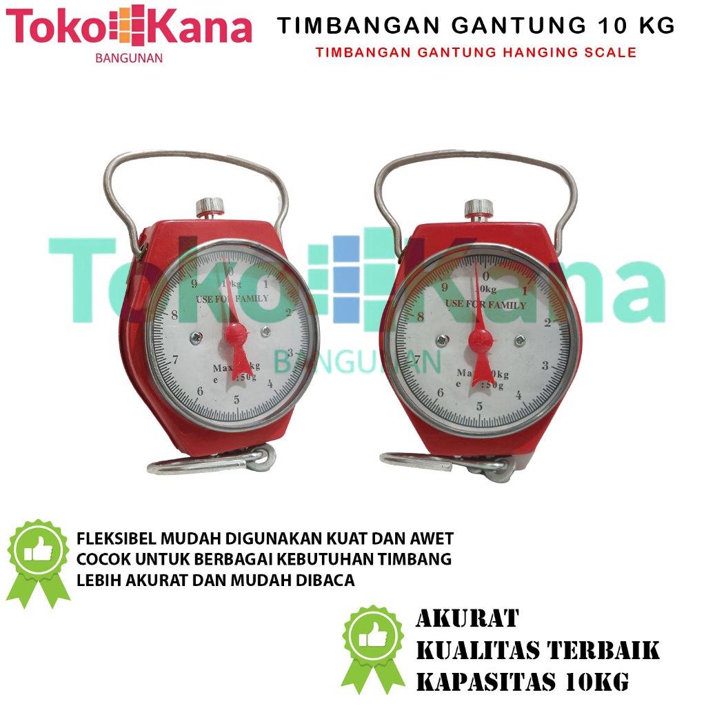 Timbangan 10 Kg Besi Gantung Dapur Gantung Kiloan Kecil Mini Barang Gantungan