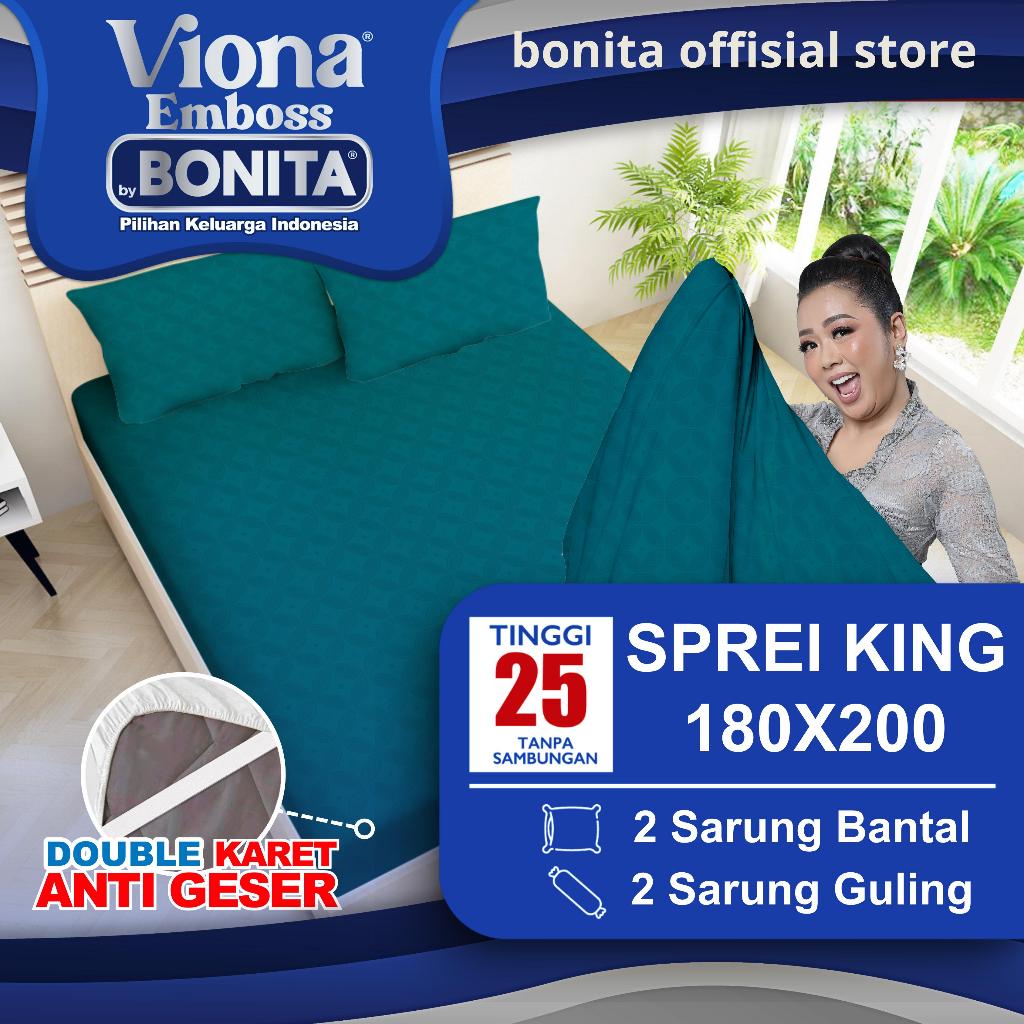 Sprei Bonita - Viona Embos polos Ukuran 180x200 terlaris / termurah  tinggi 25 NEW