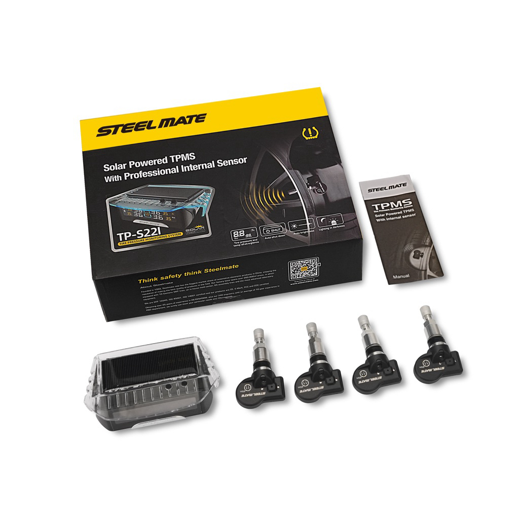 SMART TPMS LCD DISPLAY (Internal Sensor) STEELMATE TYPE S22I (ORIGINAL) GARANSI 1 TAHUN