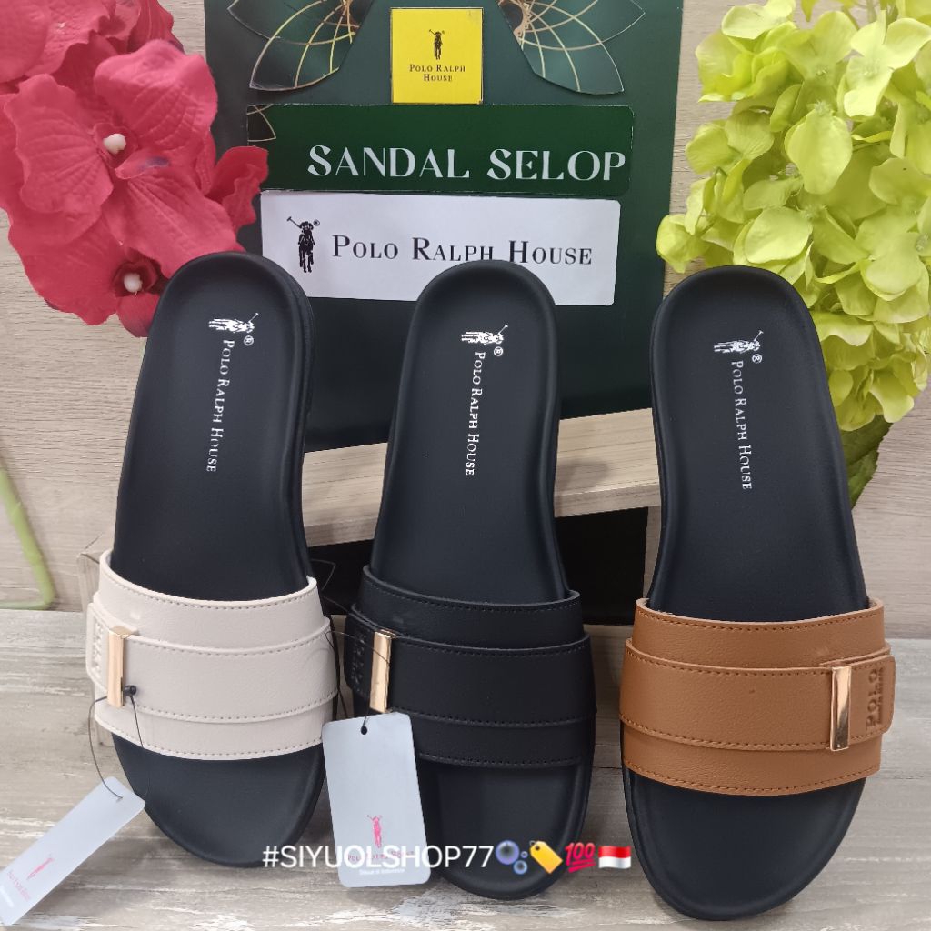[Bisa COD/100% Original/Art DR 01] Sandal Wanita POLO RALPH HOUSE/Sandal Wanita/Sandal Slide Wanita/