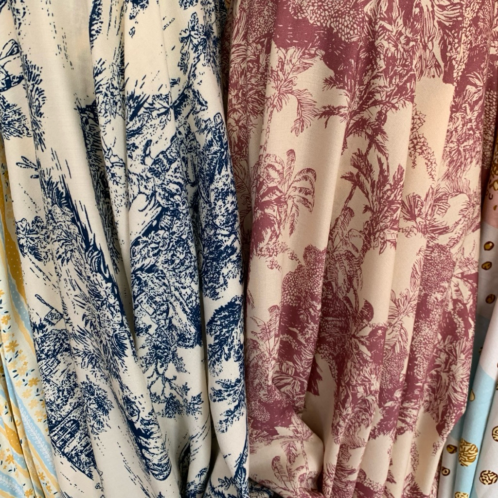 Kain Katun Rayon Viscose Premium | katun rayon | rayon motif | Rayon premium | Daster | Kemeja | Piy