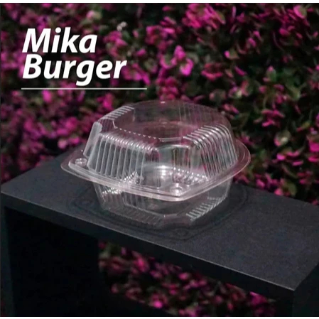50pcs Mika Burger Hb-01 Mika Kemasan Burger Mika HamBurger / Mika Burger