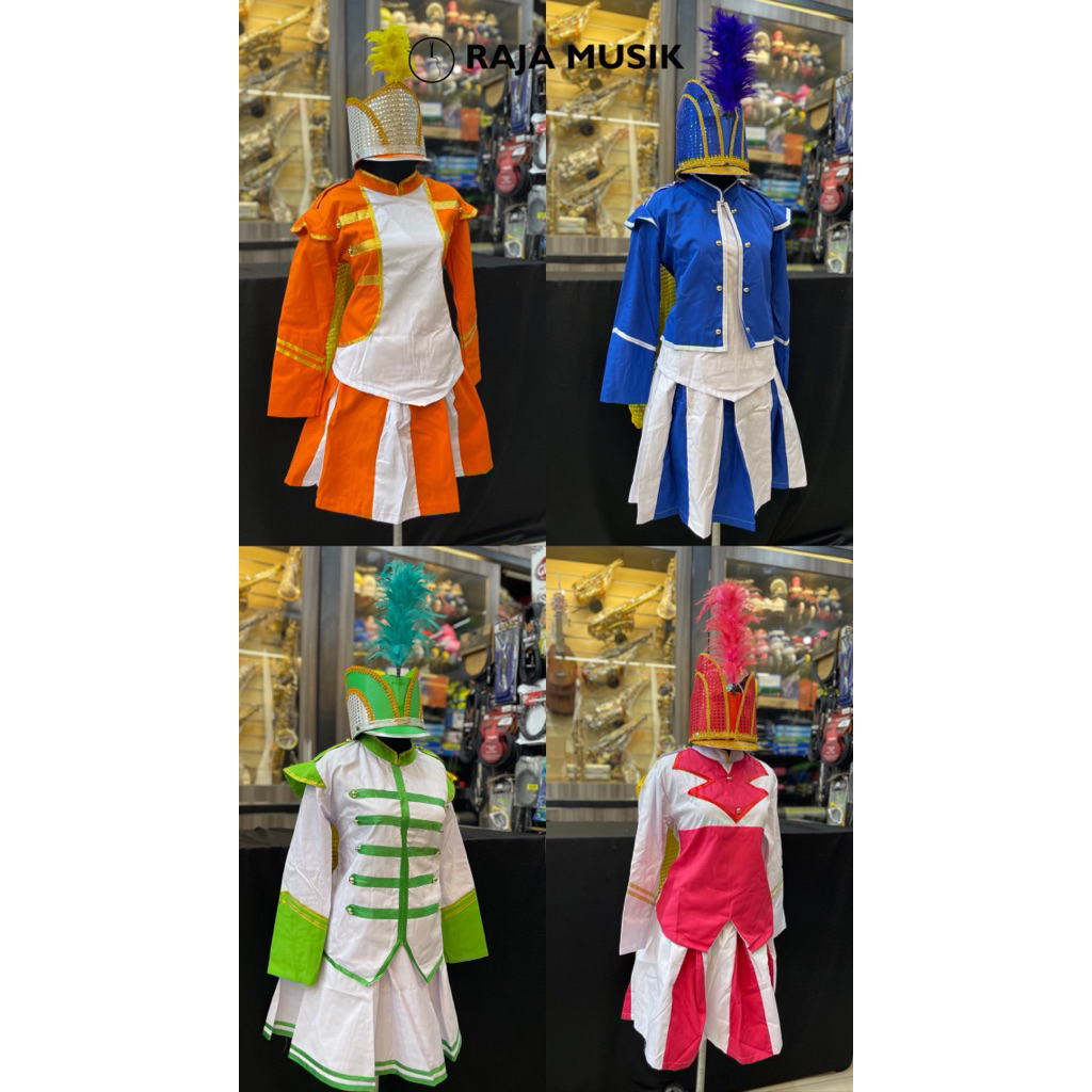 BAJU MAYORET BAJU DRUM BAND - BAJU ROK TOPI BULU SEPATU LENGKAP BAJU DRUMBAND SERAGAM MAYORET