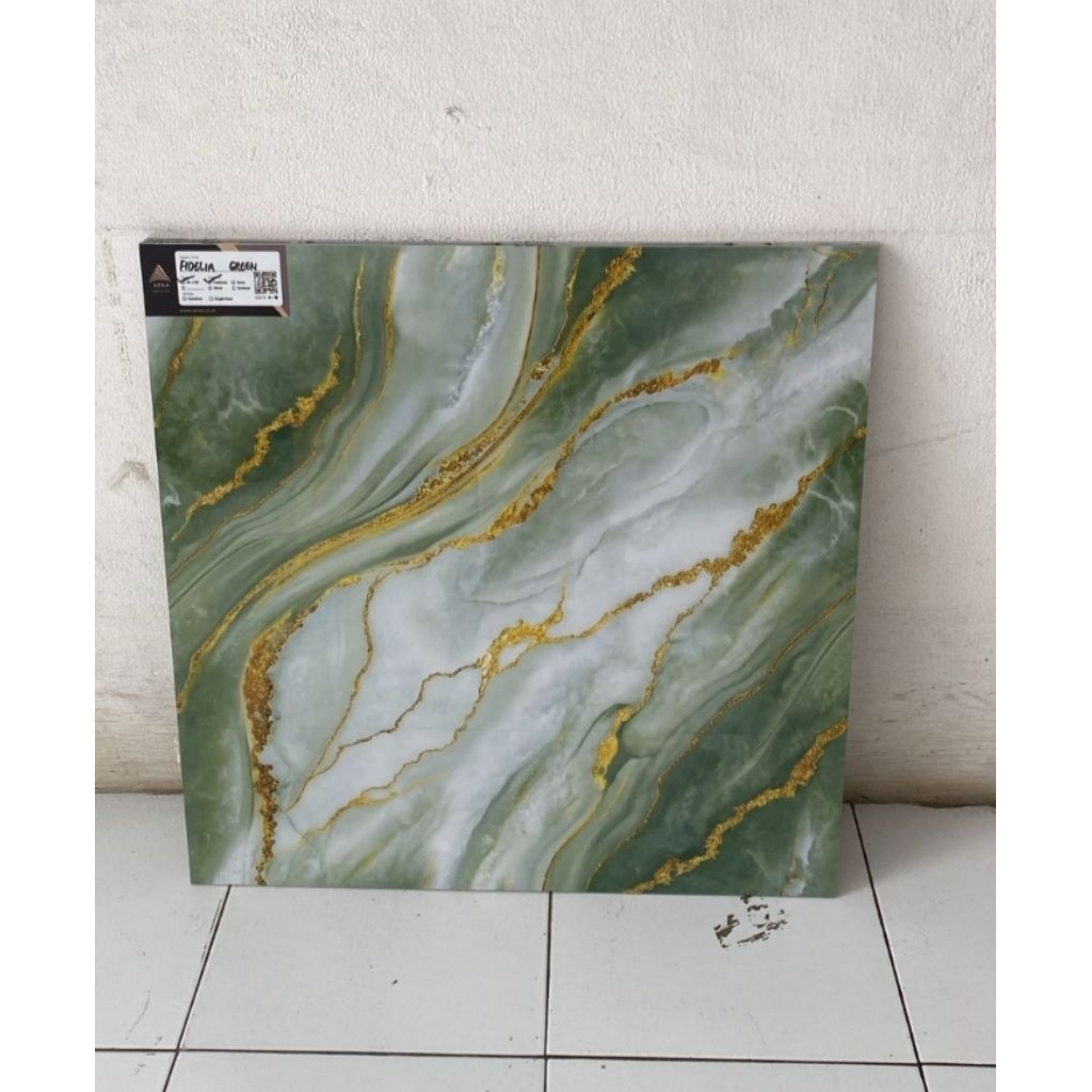 Granit Lantai/dinding uk60×60 Motip hijou urat emas bagus
