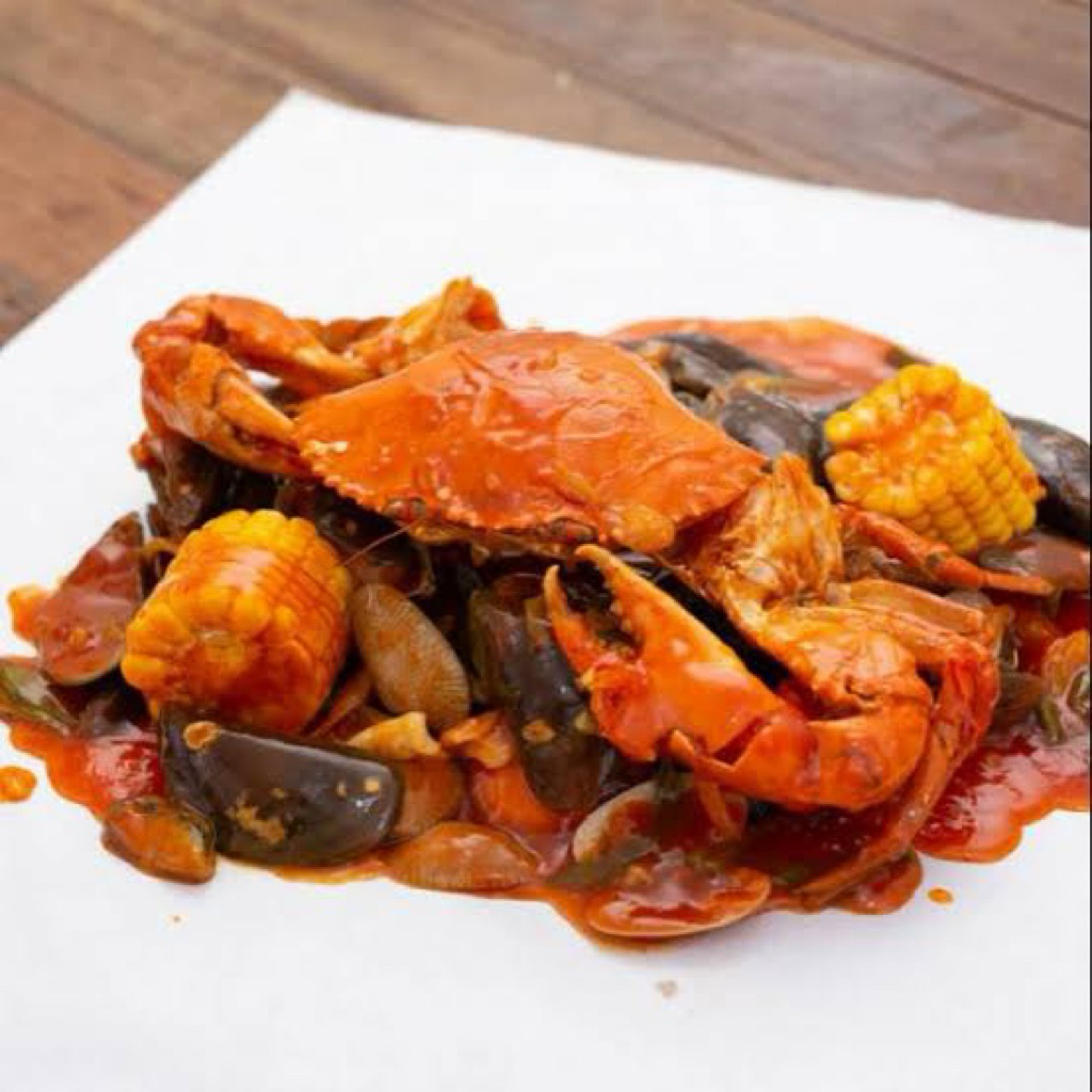 

Seafood Tumpah Hemat Mix Kerang Udang Cumi Kepiting