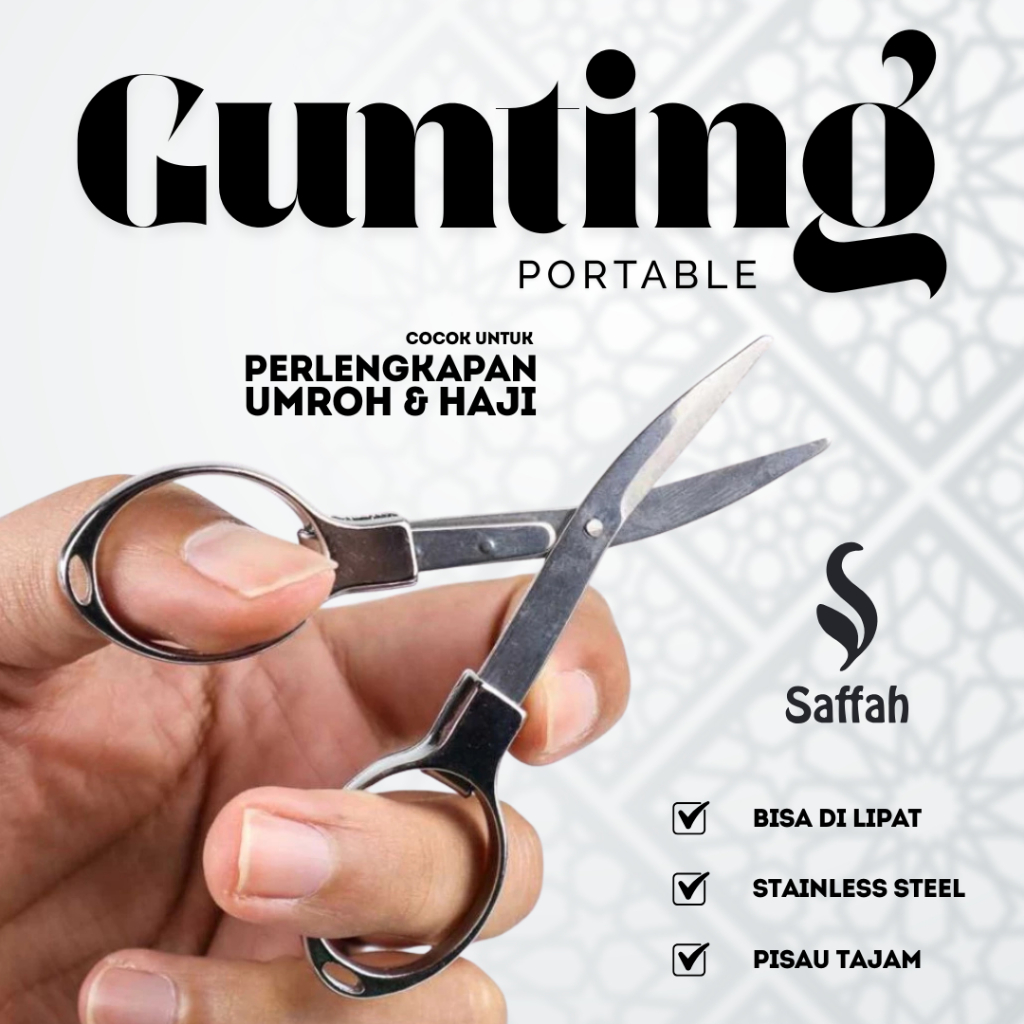 

Gunting Lipat Stainless Portable - Kualitas Terbaik untuk Perlengkapan Haji & Umroh - Saffah Store