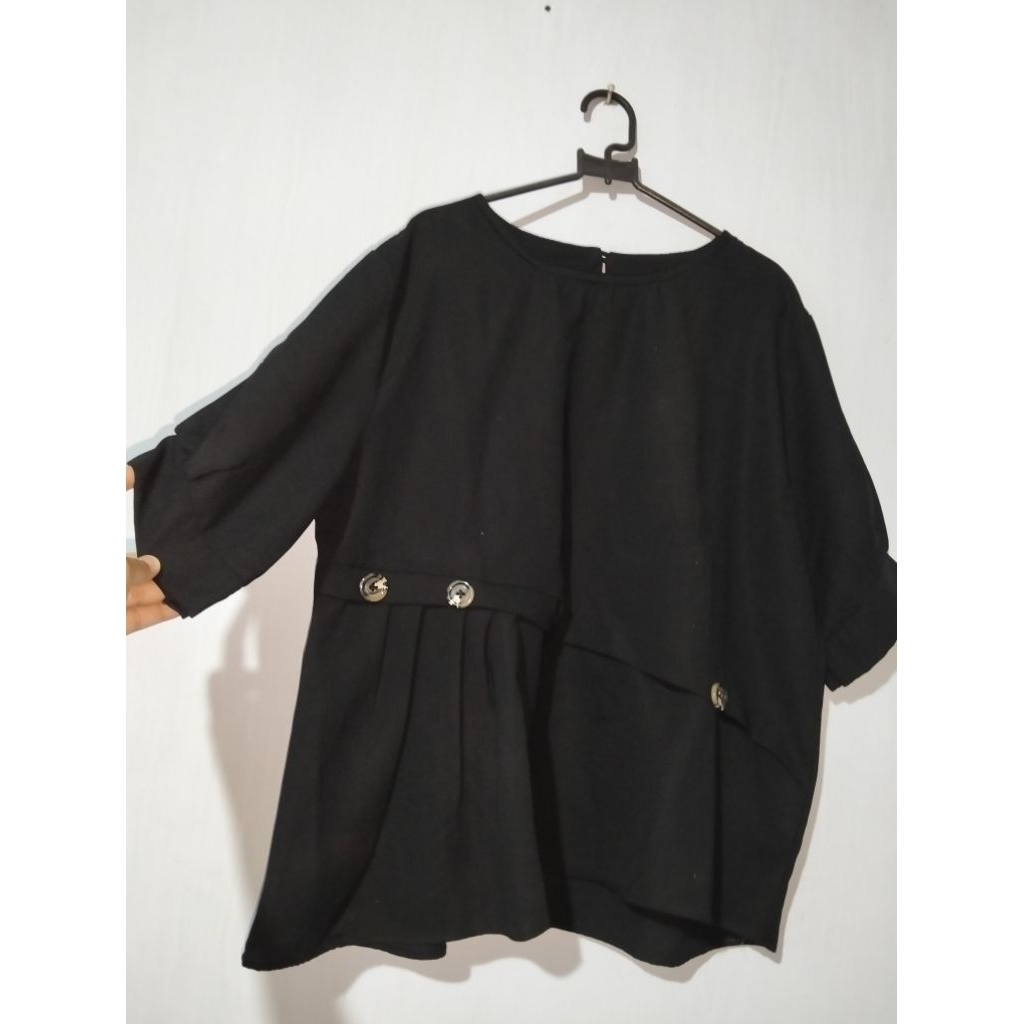 Blouse/Atasan lengan pendek 3/4 Crinkle