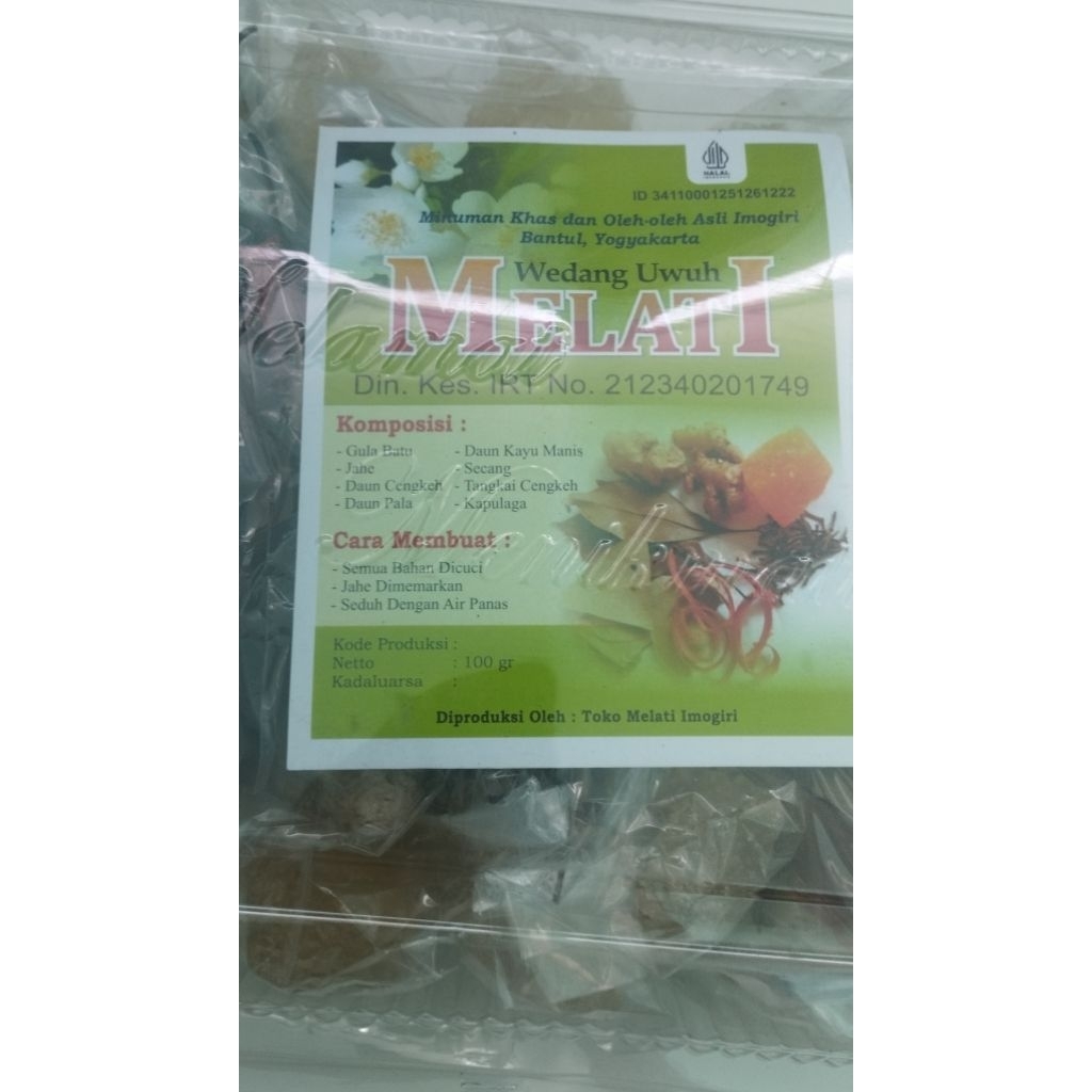 

Wedang Uwuh Melati khas jogja komplit