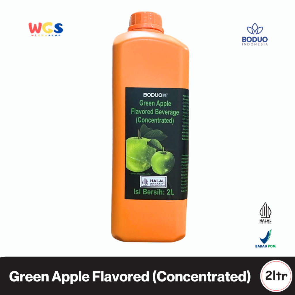 

BODUO Green Apple Flavored Beverage Concentrate 2L – Sirup Apel Hijau Segar untuk Minuman & Topping
