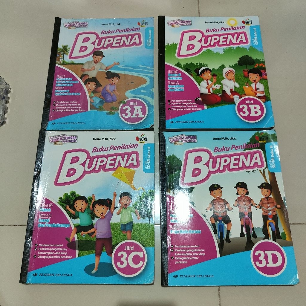 Buku Erlangga BUPENA  Kurikulum 2013 Kelas 3 , 5 Dan 6 Bekas