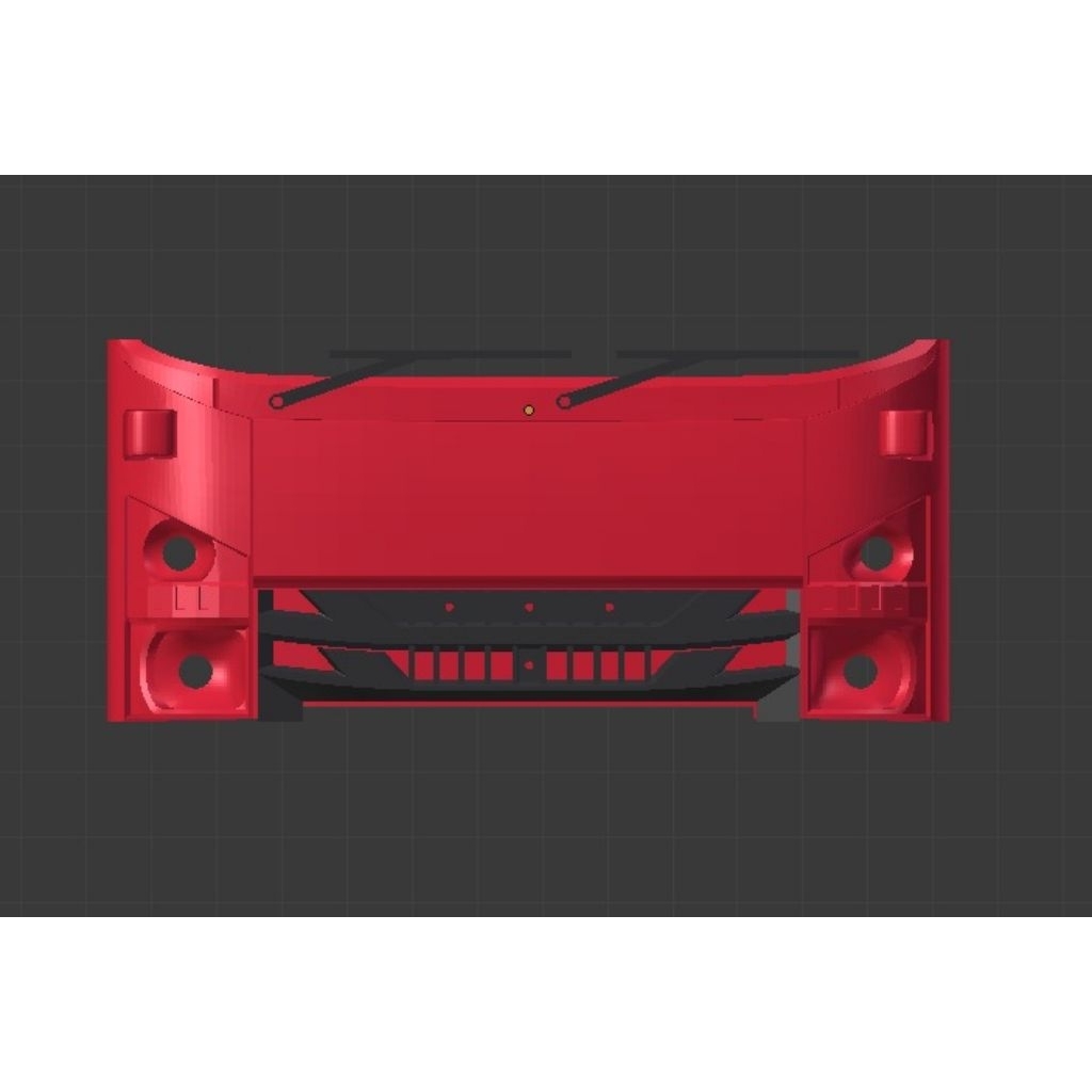 Face Kabin Mentahan Miniatur Truk Oleng 3D Print Detail