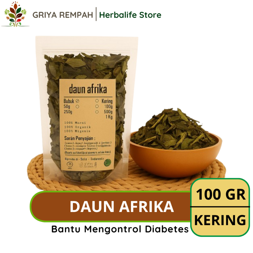 

DAUN AFRIKA KERING 100 GRAM Premium – Daun Pahit Klorofil Ramuan Rempah Herbal Solusi Alami Jamu Tradisional untuk Tubuh Sehat Simplisia Vernonia amygdalina