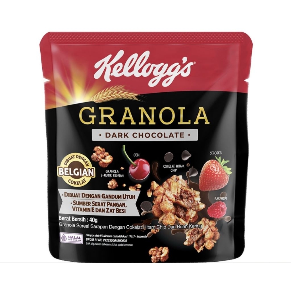 

Kellogg's Granola Dark Chocolate Sereal 40 gram