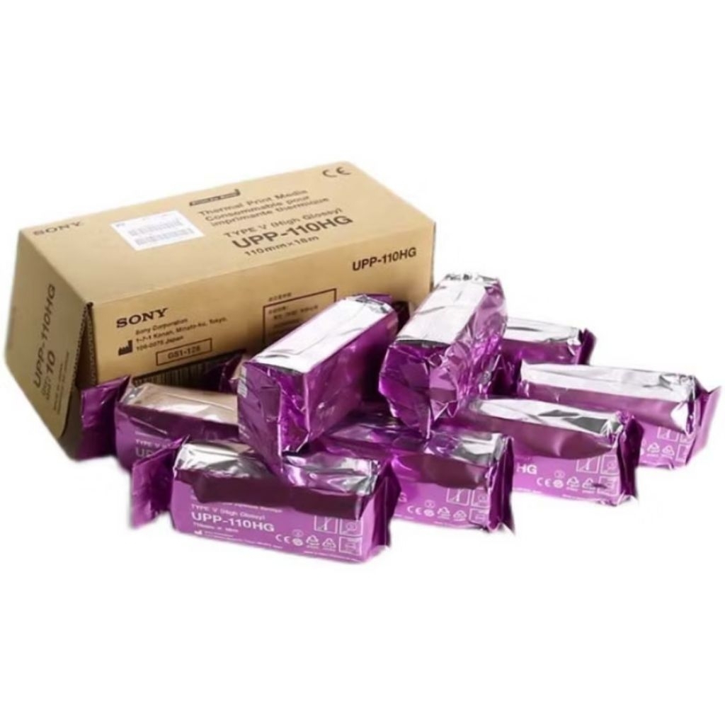 Kertas Cetak Printer USG Sony UPP -110HG Type V High Glossy 110mm X 18M 100 Roll 10Box