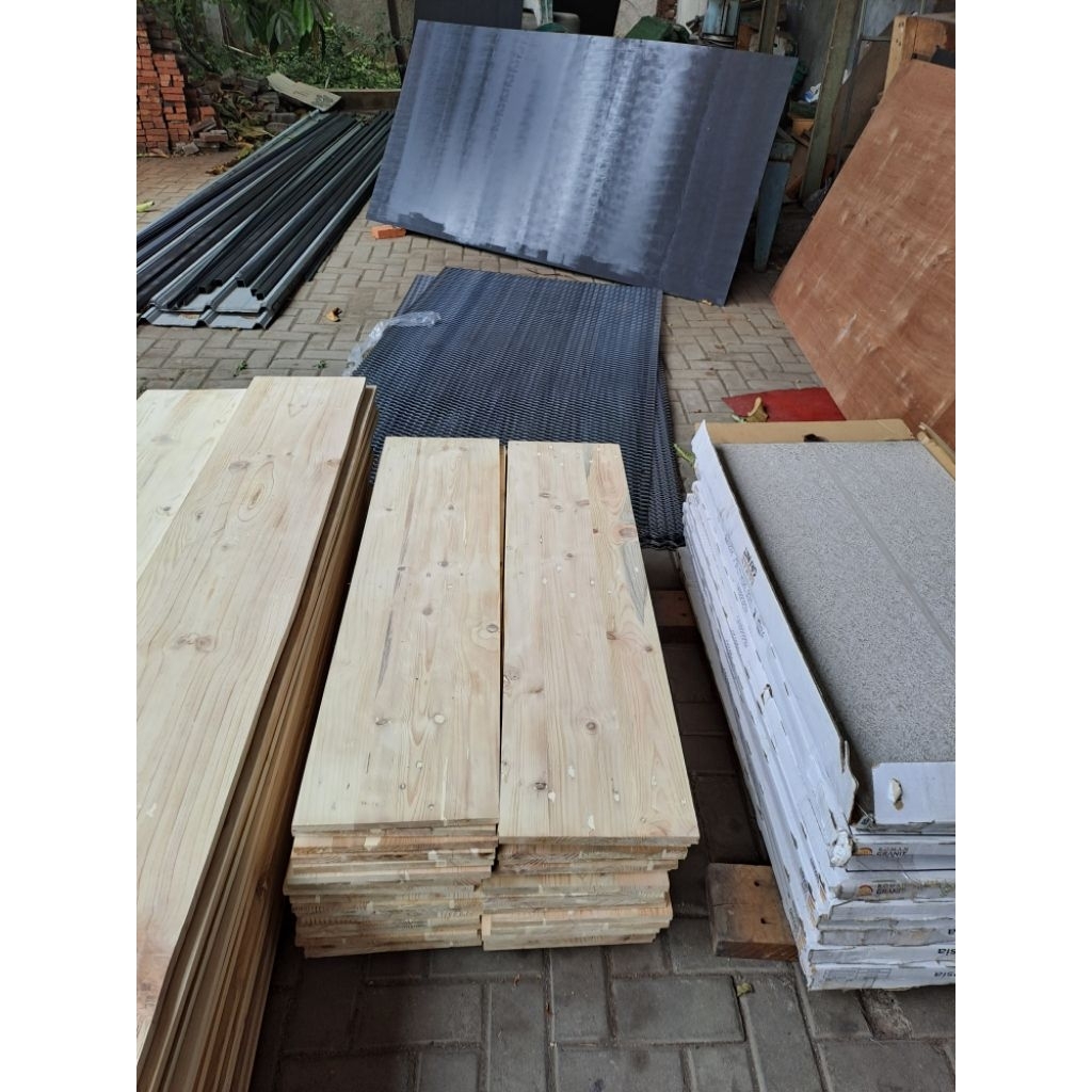 papan jati belanda 200x20x2 cm amplas halus