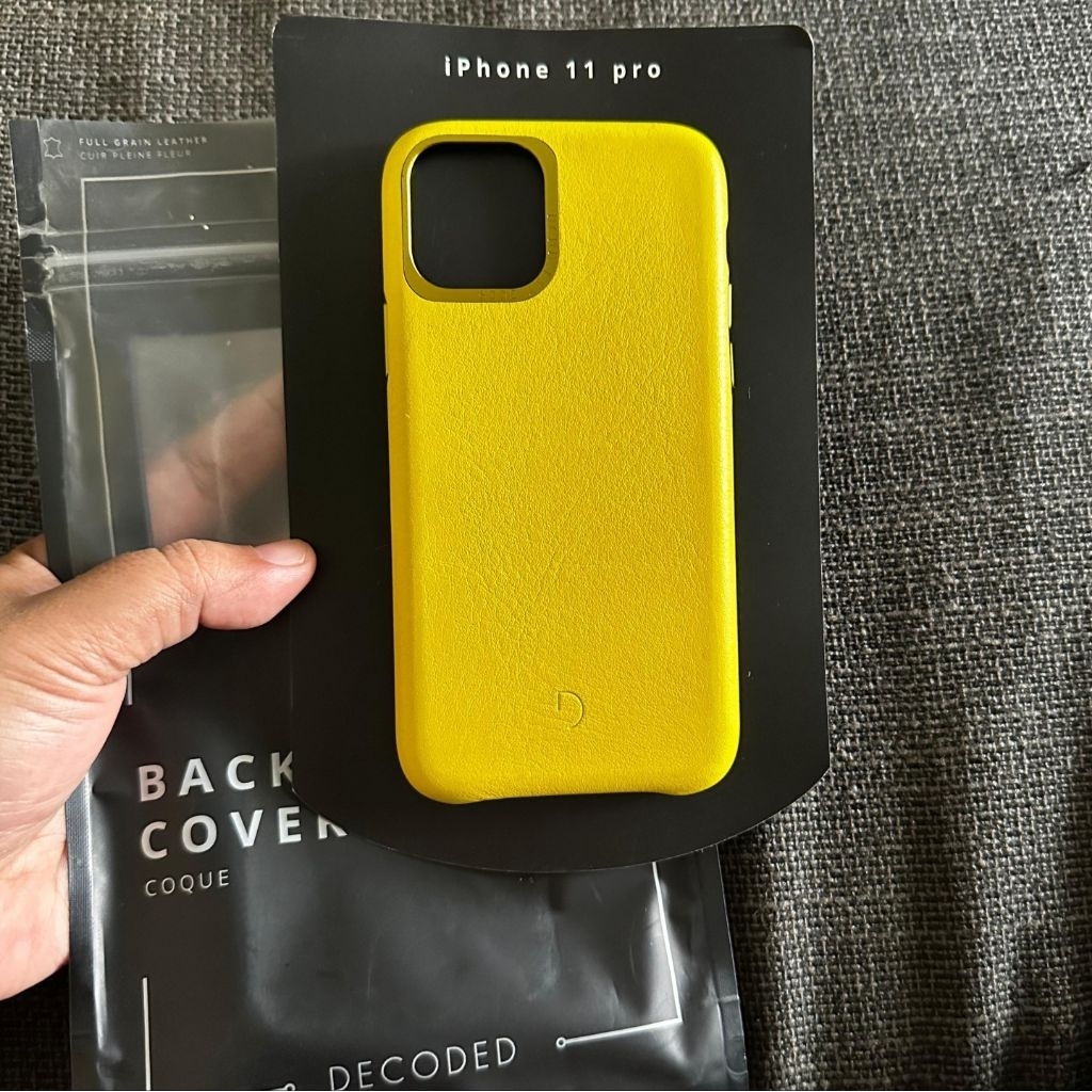 IBOX case Decoded Iphone 11 Pro case leather mustard