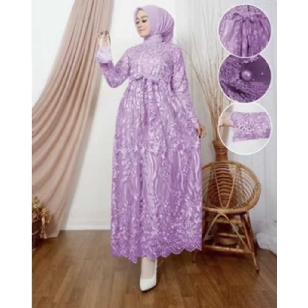 Gamis Wanita 2025 Terbaru Games 2In1 Maxidress Pakaian Pengajian Maxi Longdress Baju Muslim Cewek Ga